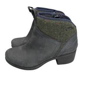 Merrell Chateau‎ II Mid Pull Blue Leather Waterproof Ankle Boots Womens Size 7.5